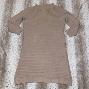 COPY - ZARA KNIT SWEATER DRESS in SAND TAUPE BEIGE BROWN